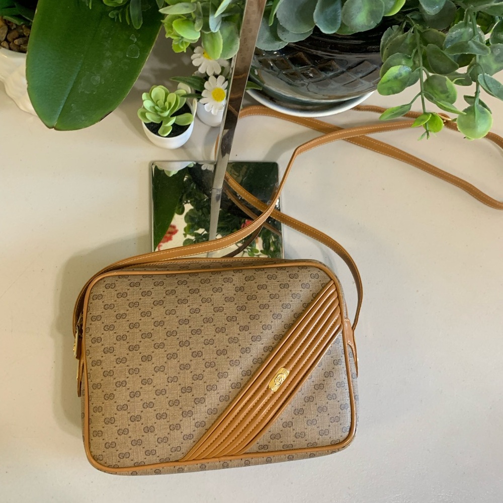 ๐๐ Vintage GUCCI Crossbody Brown Leather Bag - Picture 7 of 10